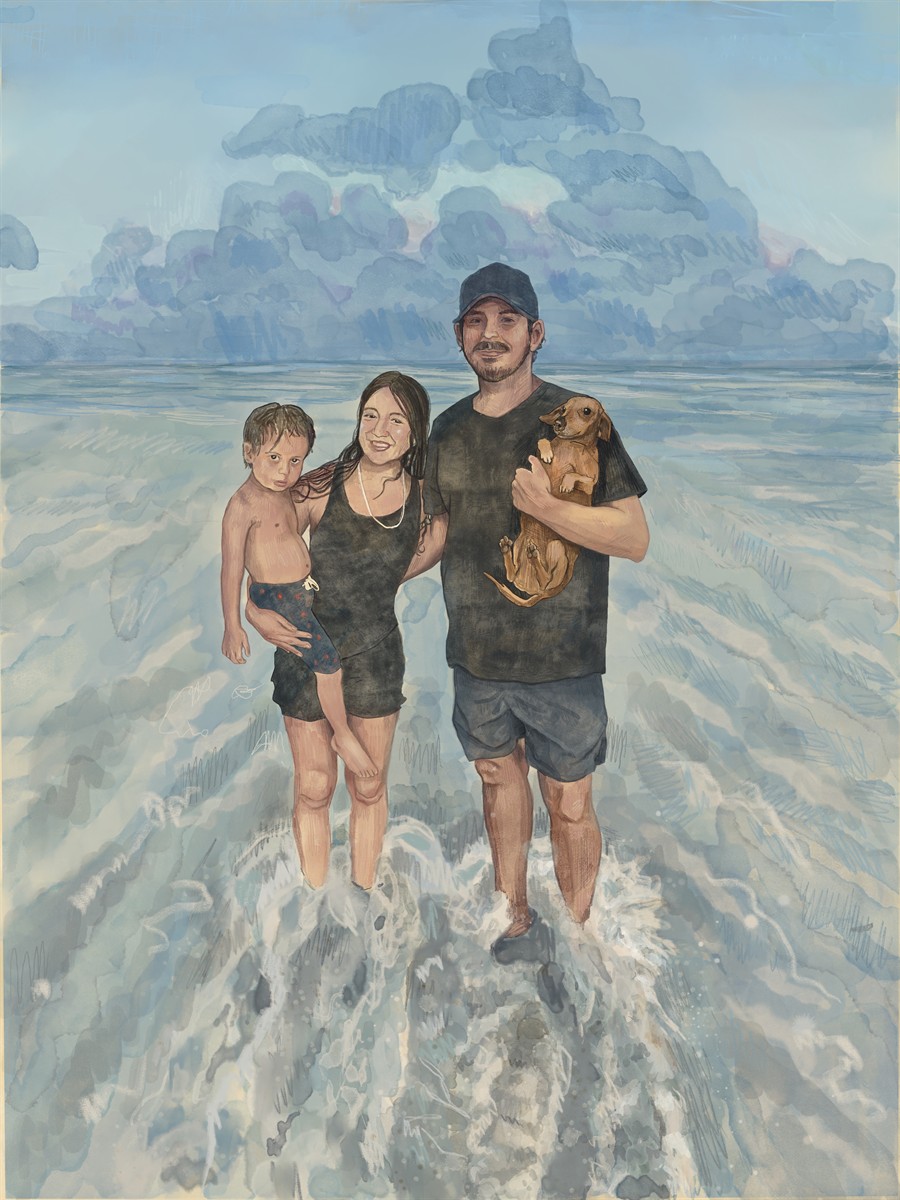 Retrato de Almendra y Su Familia