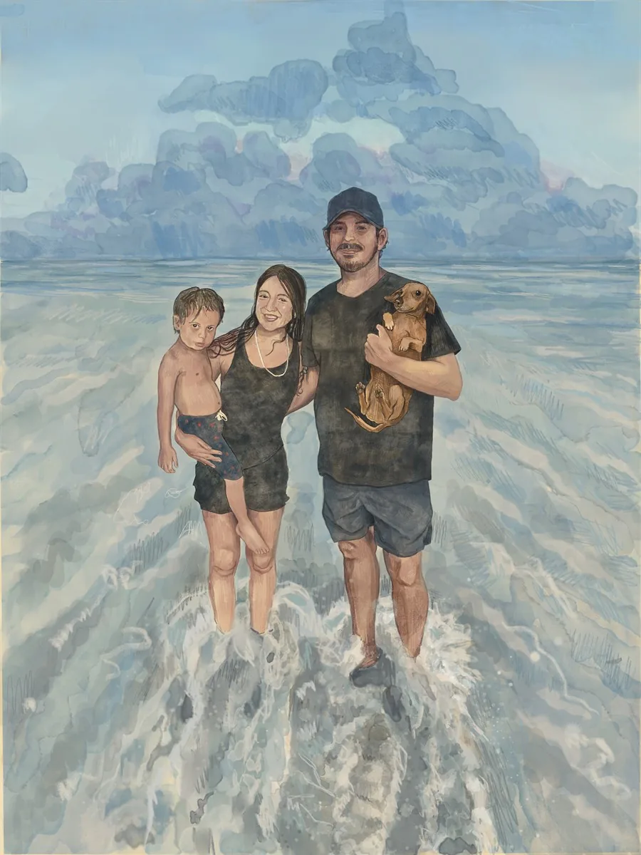 Retrato de Almendra y Su Familia